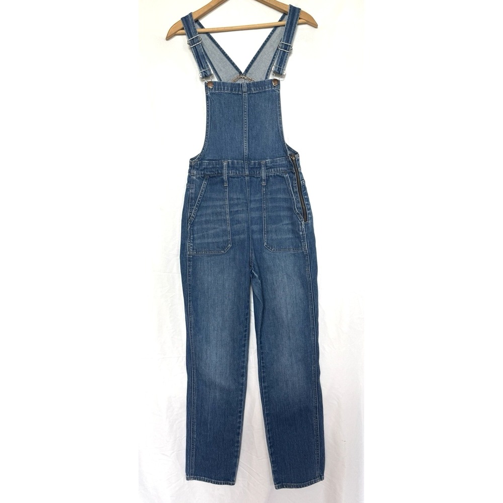 Madewell Womens Skinny Denim Bib Overalls Blue Medium Wash Jeans Size S Jansing